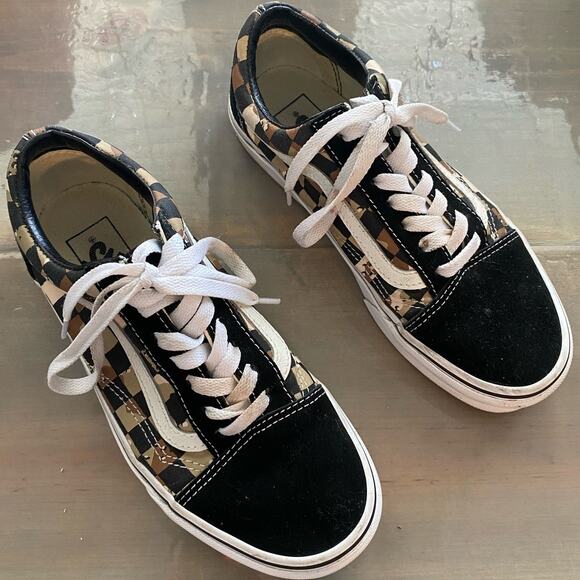 Vans Desert Camo Checkerboard Shoes Sz 4.5 M/6W - Picture 3 of 11